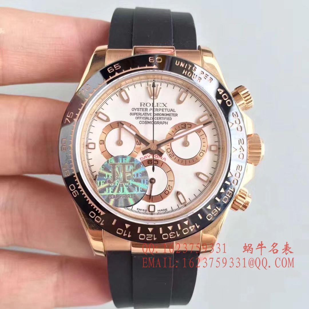 【JF1:1顶级复刻高仿手表】劳力士宇宙计型迪通拿系列116515LN-L(FC) 咖啡面机械腕表 / R009