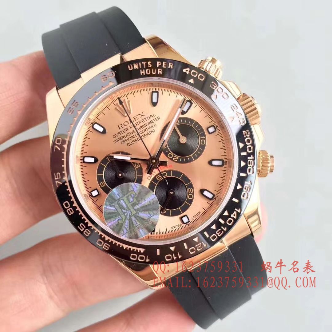 【JF1:1顶级复刻高仿手表】劳力士宇宙计型迪通拿系列116515LN-L(FC) 咖啡面机械腕表 / R009