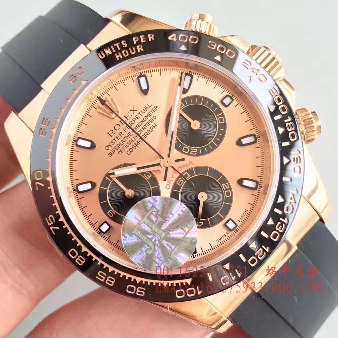 【JF1:1顶级复刻高仿手表】劳力士宇宙计型迪通拿系列116515LN-L(FC) 咖啡面机械腕表 / R009
