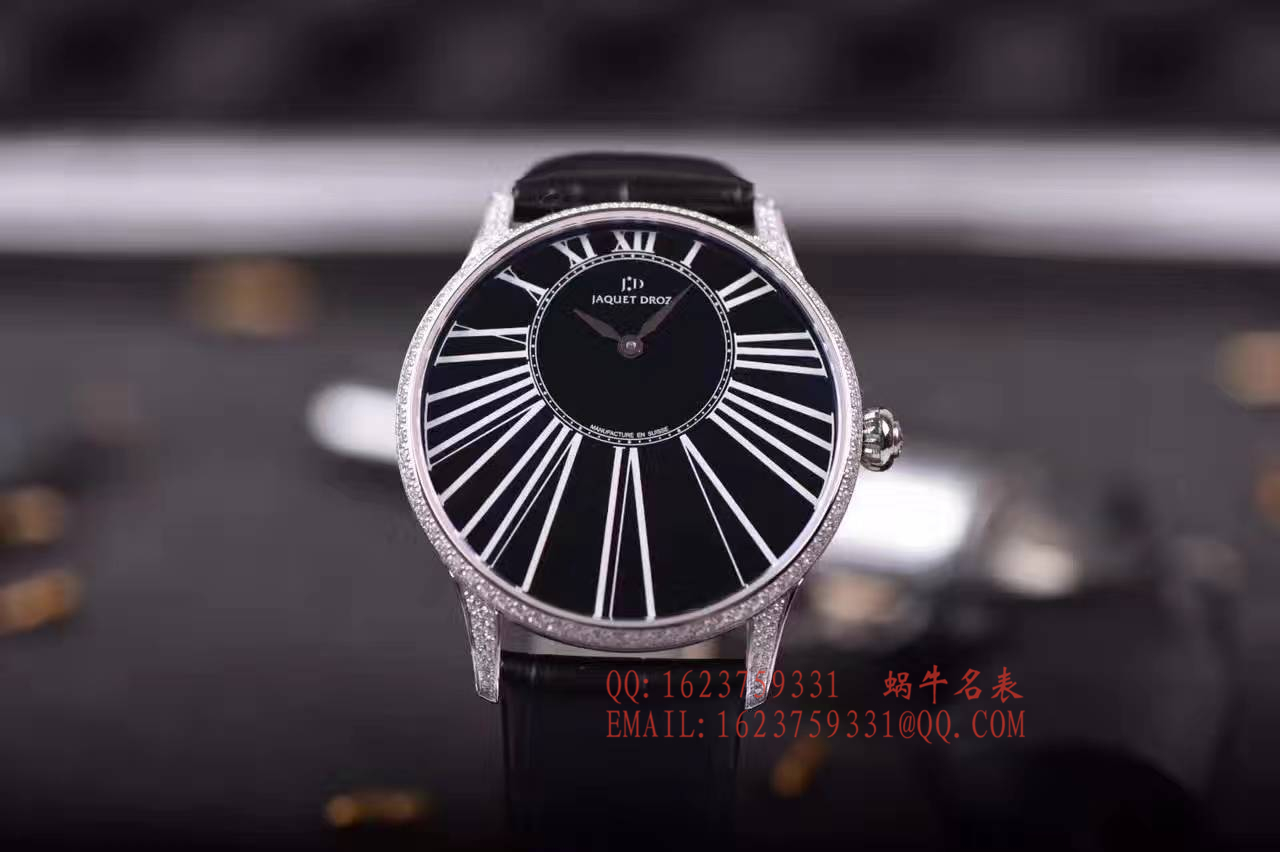 雅克德罗腕表精品推荐️极具视觉冲击感的放射大罗马刻度圈口及壳身均手工镶钻复刻原装雅克德罗自动机械机芯已最大程度还原正品味道❣前后蓝宝石镜面进口小牛皮直径42mm低调奢华有内涵 / YK012