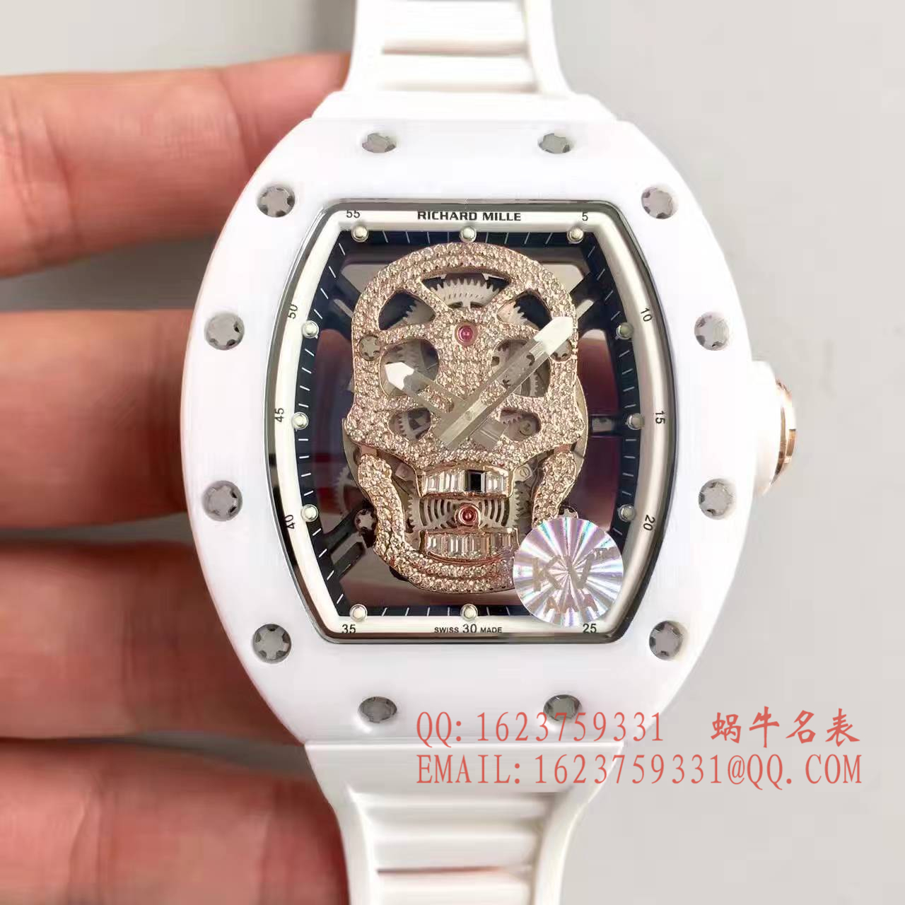 【视频解析】1:1超A精仿KV出品顶级版理查德米勒骷髅头RM 52系列手表 / R007