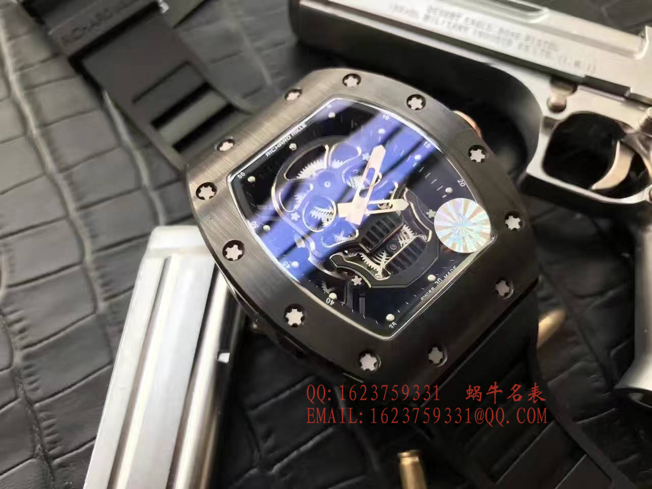 【视频解析】1:1超A精仿KV出品顶级版理查德米勒骷髅头RM 52系列手表 / R007