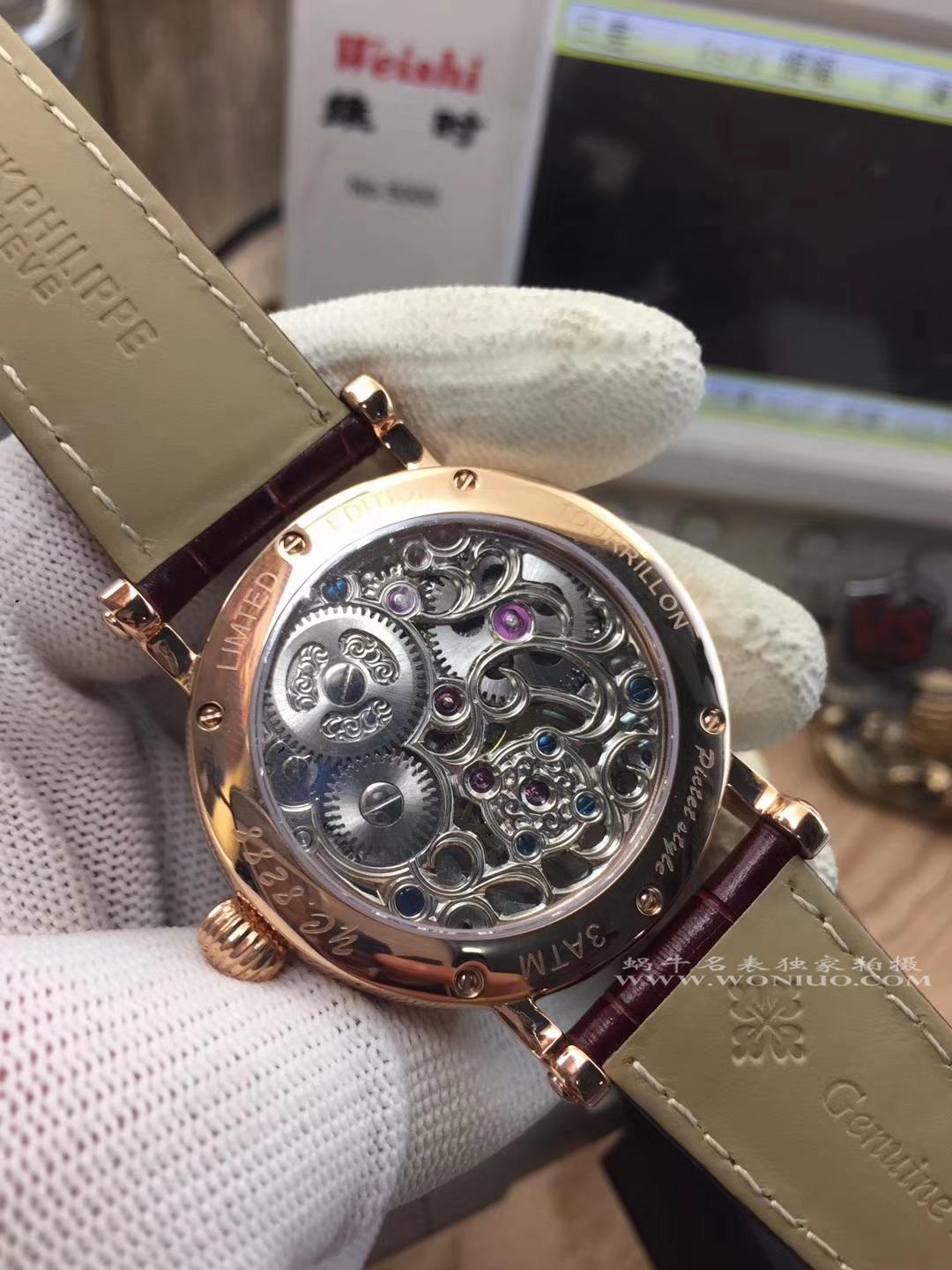 【TF厂一比一高精仿手表】百达翡丽镂空雕花动力星辰真陀飞轮腕表 / BD202