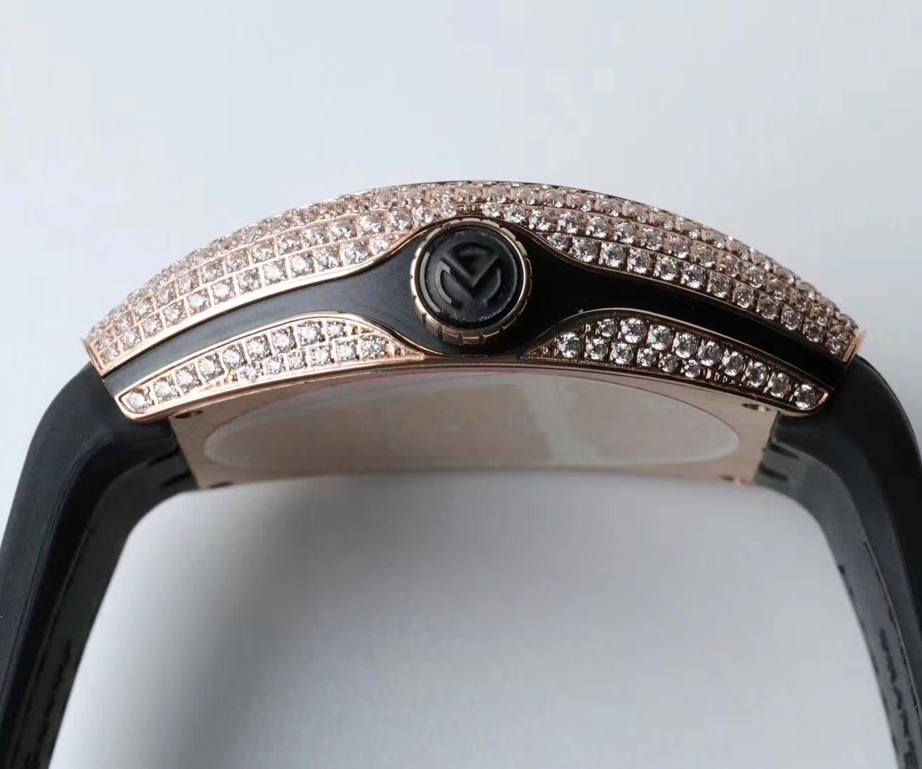 【FM一比一超A高仿手表】法兰克穆勒VANGUARD系列Vanguard Lady 白金钻石腕錶腕表 / 法穆兰FL013