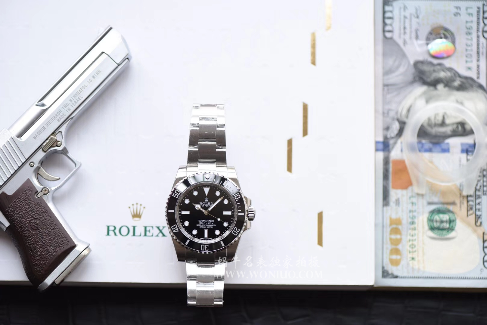 【N厂精品V7版】劳力士潜航者型复刻高仿114060-97200 黑盘腕表《无历黑水鬼》 / R031