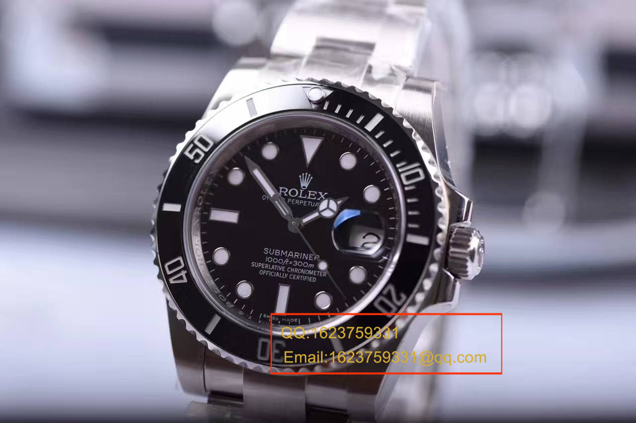 【独家视频测评N厂V7版本】1:1超A高精仿手表劳力士潜航者型系列116610LN-97200 《黑水鬼》  / R107