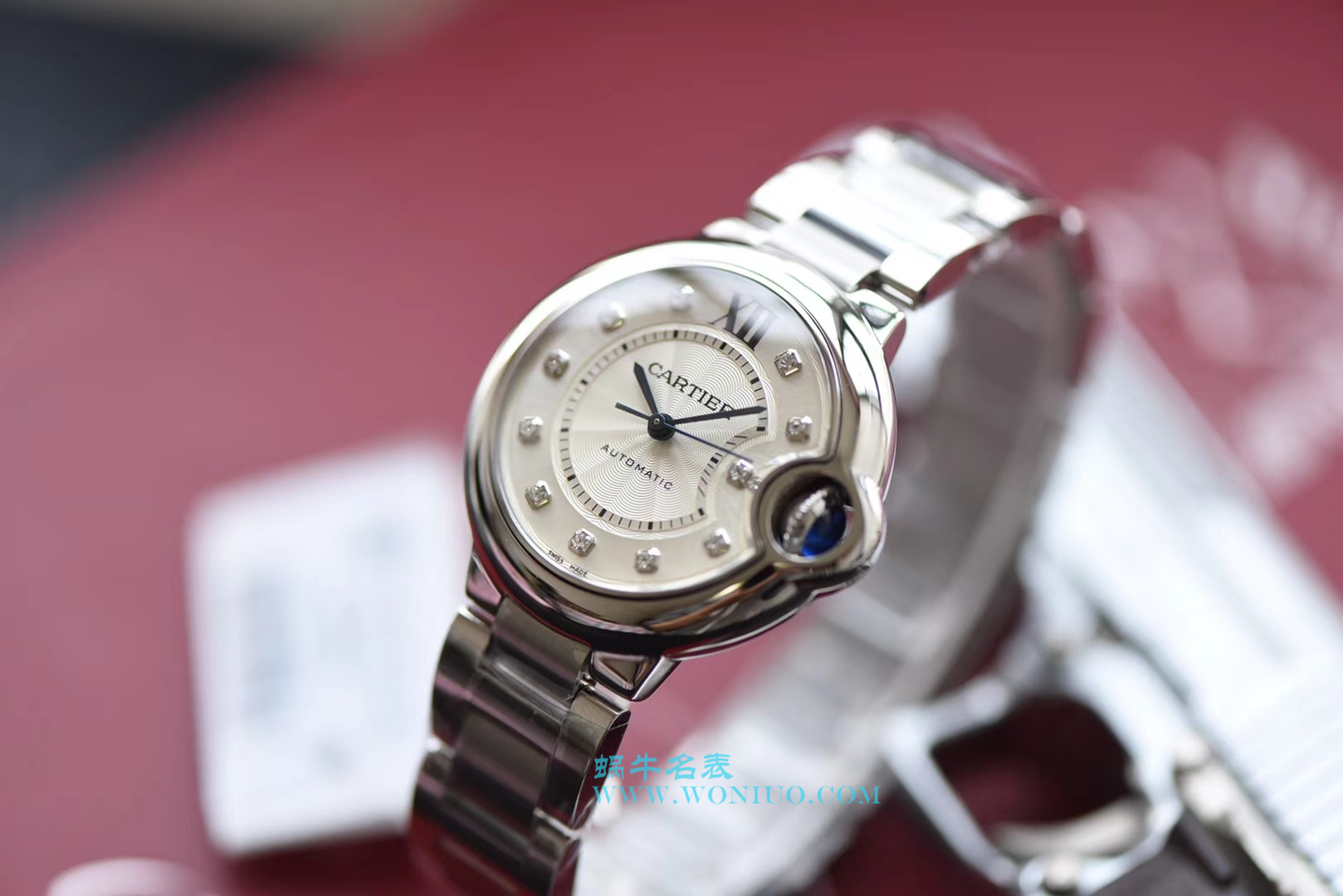 【V6一比一超A高仿手表】卡地亚蓝气球系列WE902074女装33毫米机械腕表 / K149