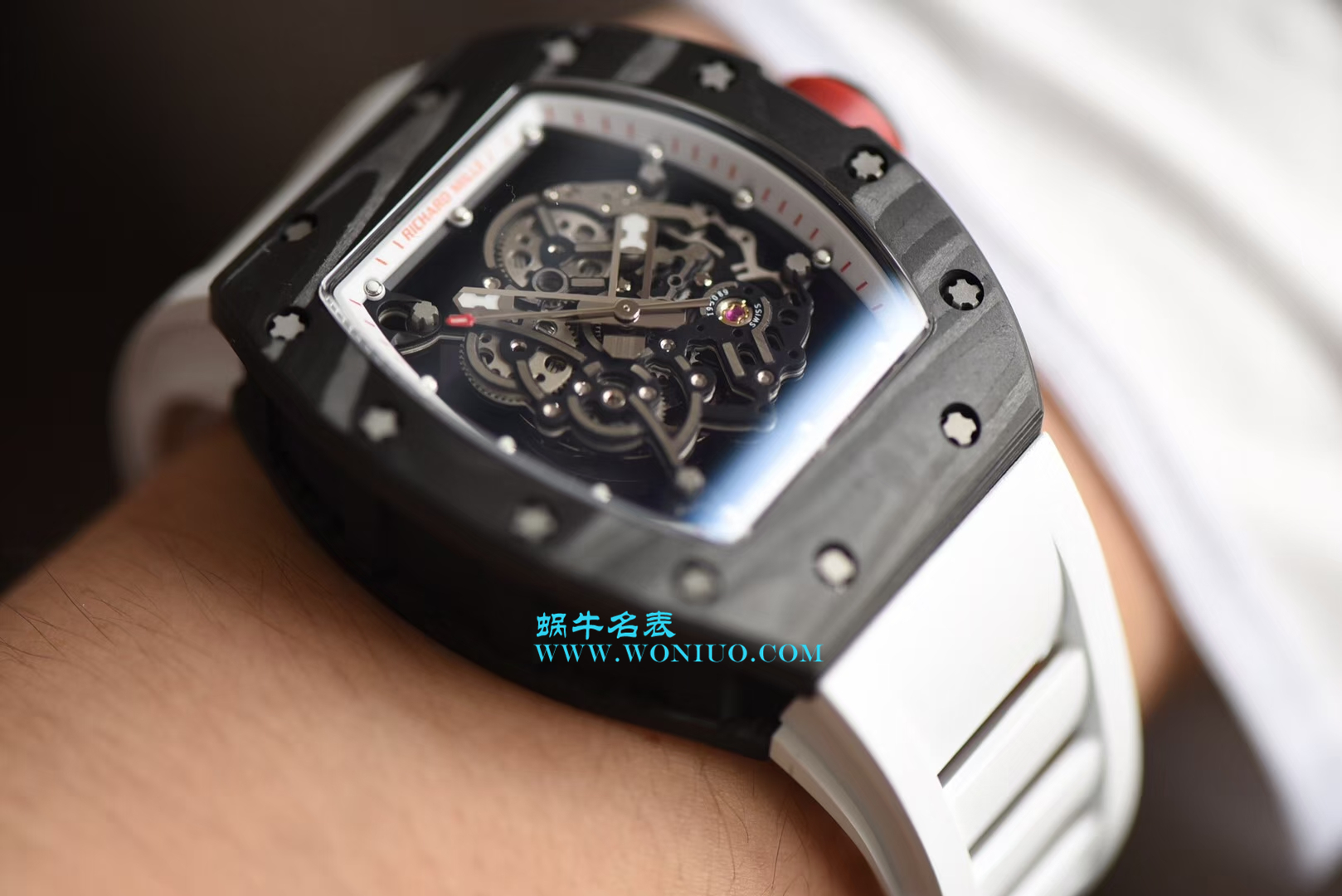 【KV一比一超A高仿手表】理查德.米勒RICHARD MILLE男士系列RM 055碳纤维白面橡胶带新款 / RM 055C