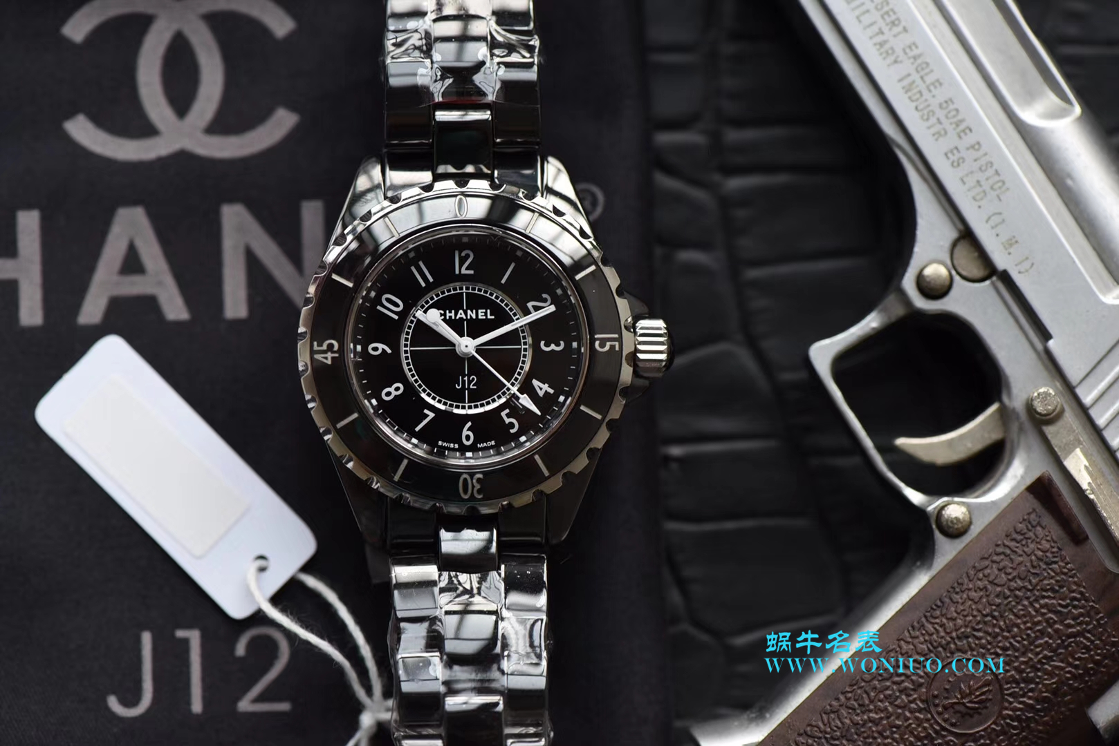 KOR韩版 香奈儿 J12 一比一复刻高仿香奈儿INTENSE 重置加强版女士石英黑面腕表 / X025