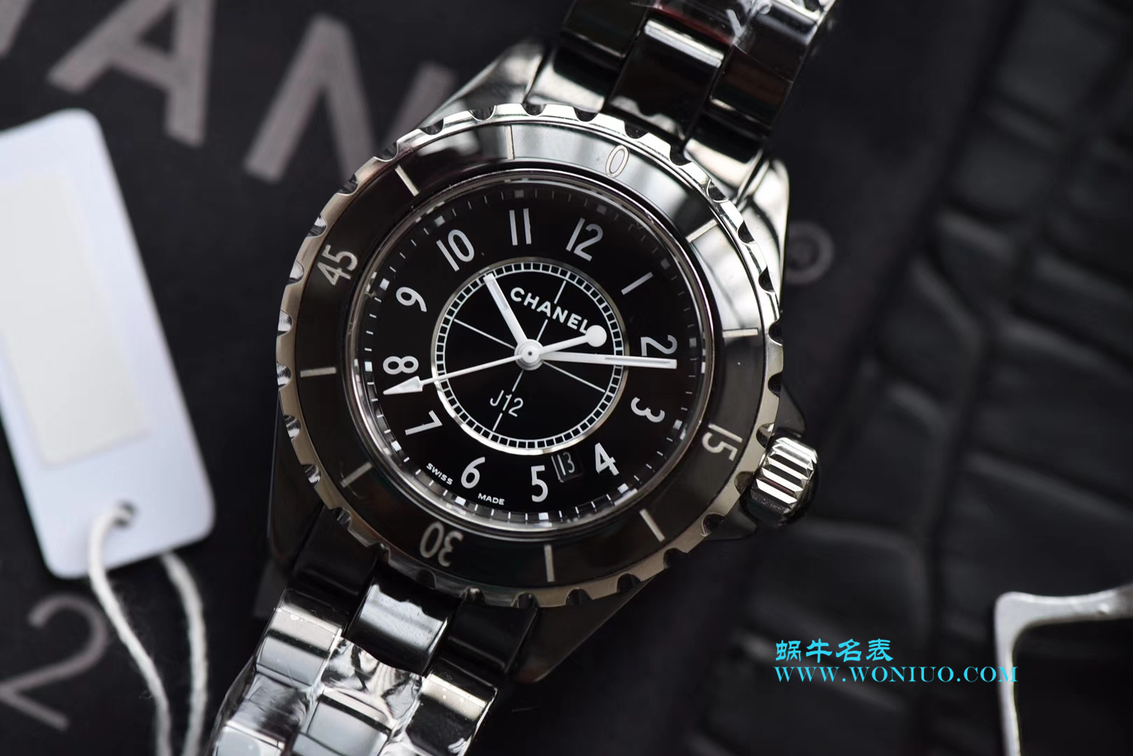 KOR韩版 香奈儿 J12 一比一复刻高仿香奈儿INTENSE 重置加强版女士石英黑面腕表 / X025
