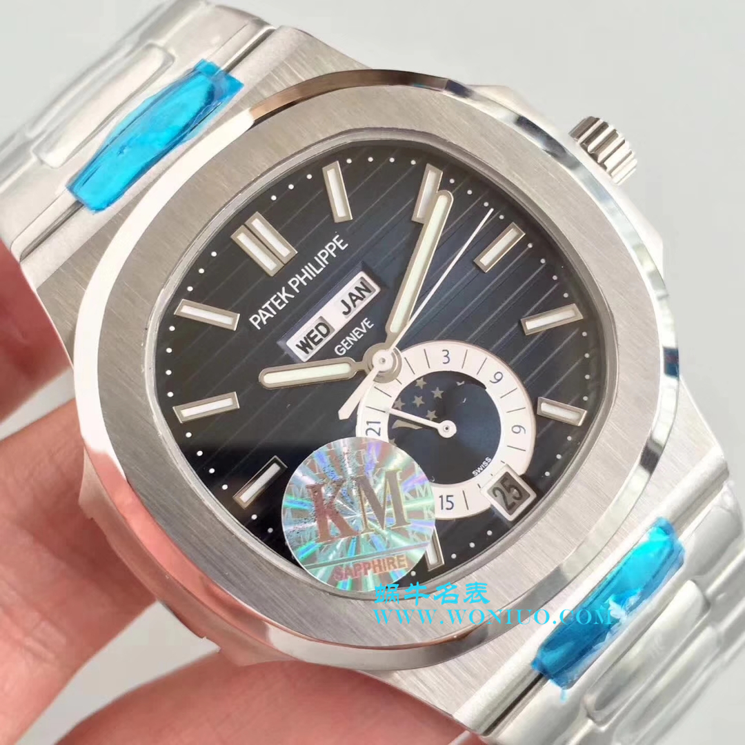 【KM一比一超A高精仿手表】百达翡丽运动系列鹦鹉螺月相5726/1A腕表 / BDBE199