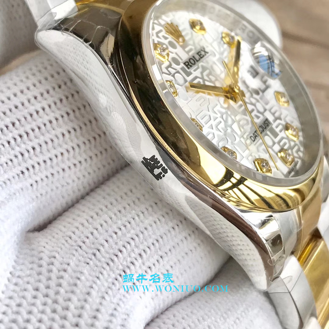 【DJ一比一超高仿手表】劳力士36日志型系列116233、116203、116233黑盘镶钻蚝式表带腕表 / R069
