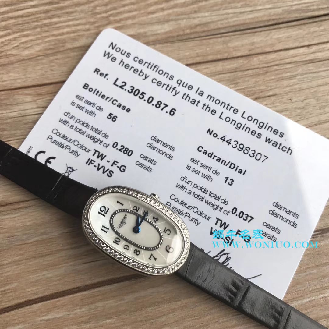 【视频评测KZ台湾厂超A高精仿手表】浪琴优雅圆舞曲系列L2.305.4.87.6女士石英腕表 / LAC043