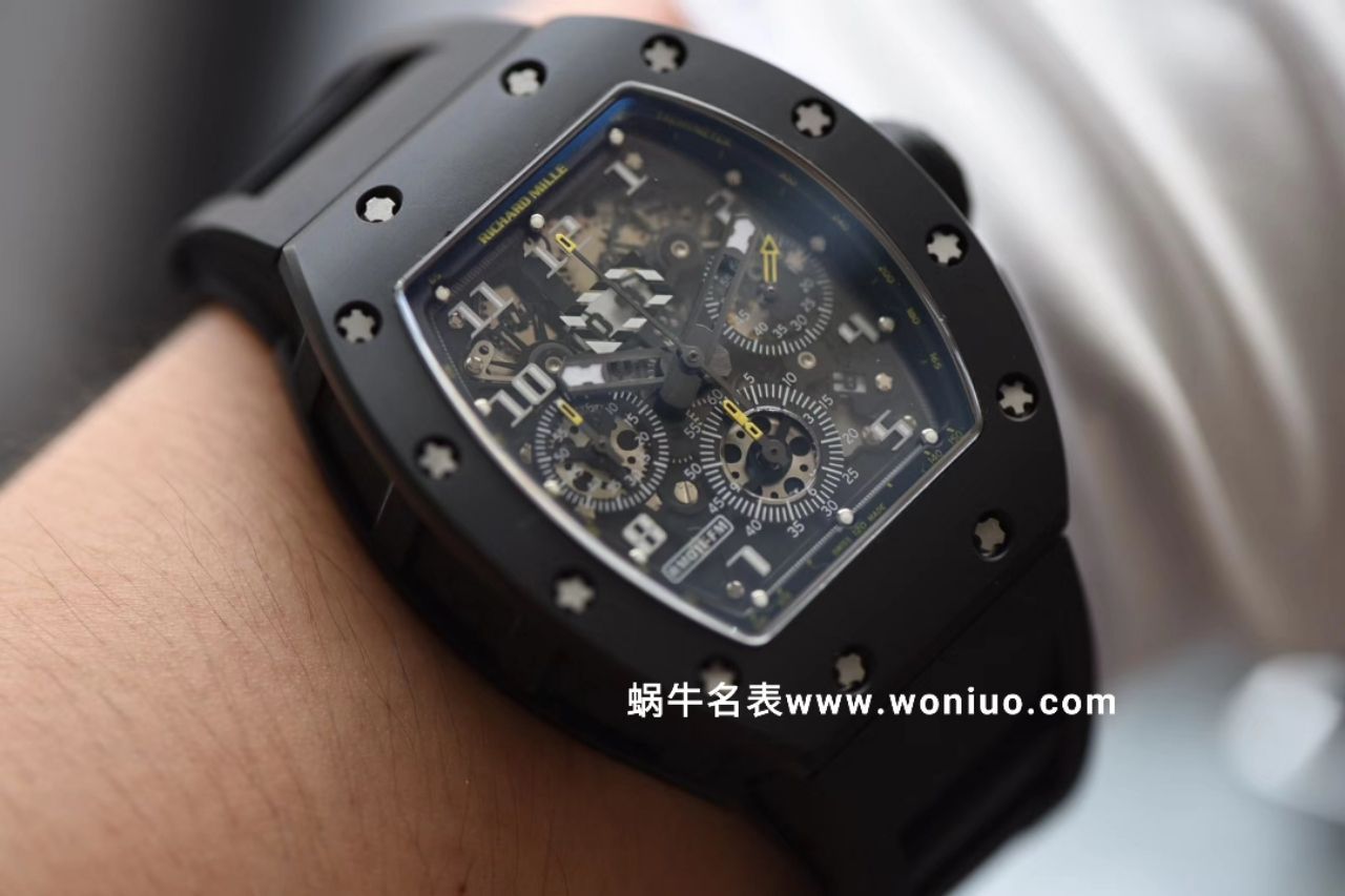 理查德米尔最新复刻高仿手表RM011-KV出品 真陶瓷顶级壳套 细节讲究 最高版本 / KVRM011BLACK