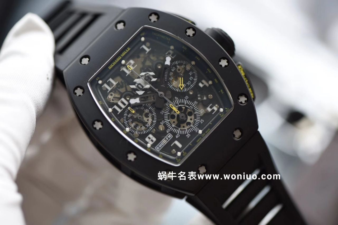 理查德米尔最新复刻高仿手表RM011-KV出品 真陶瓷顶级壳套 细节讲究 最高版本 / KVRM011BLACK