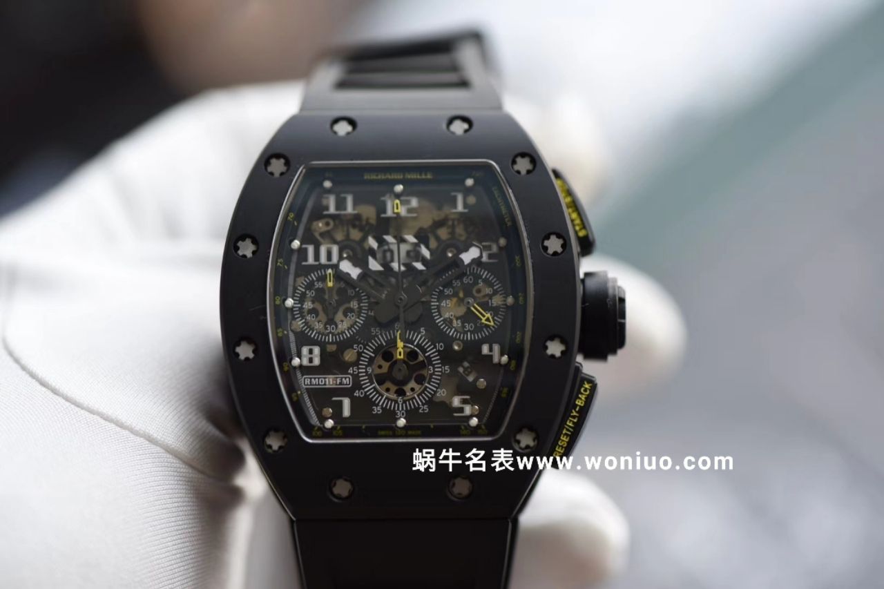 理查德米尔最新复刻高仿手表RM011-KV出品 真陶瓷顶级壳套 细节讲究 最高版本 / KVRM011BLACK