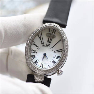 宝玑那不勒斯皇后精品 中等尺寸 大部分女生适用蓝宝石镜面，贝母表面女表