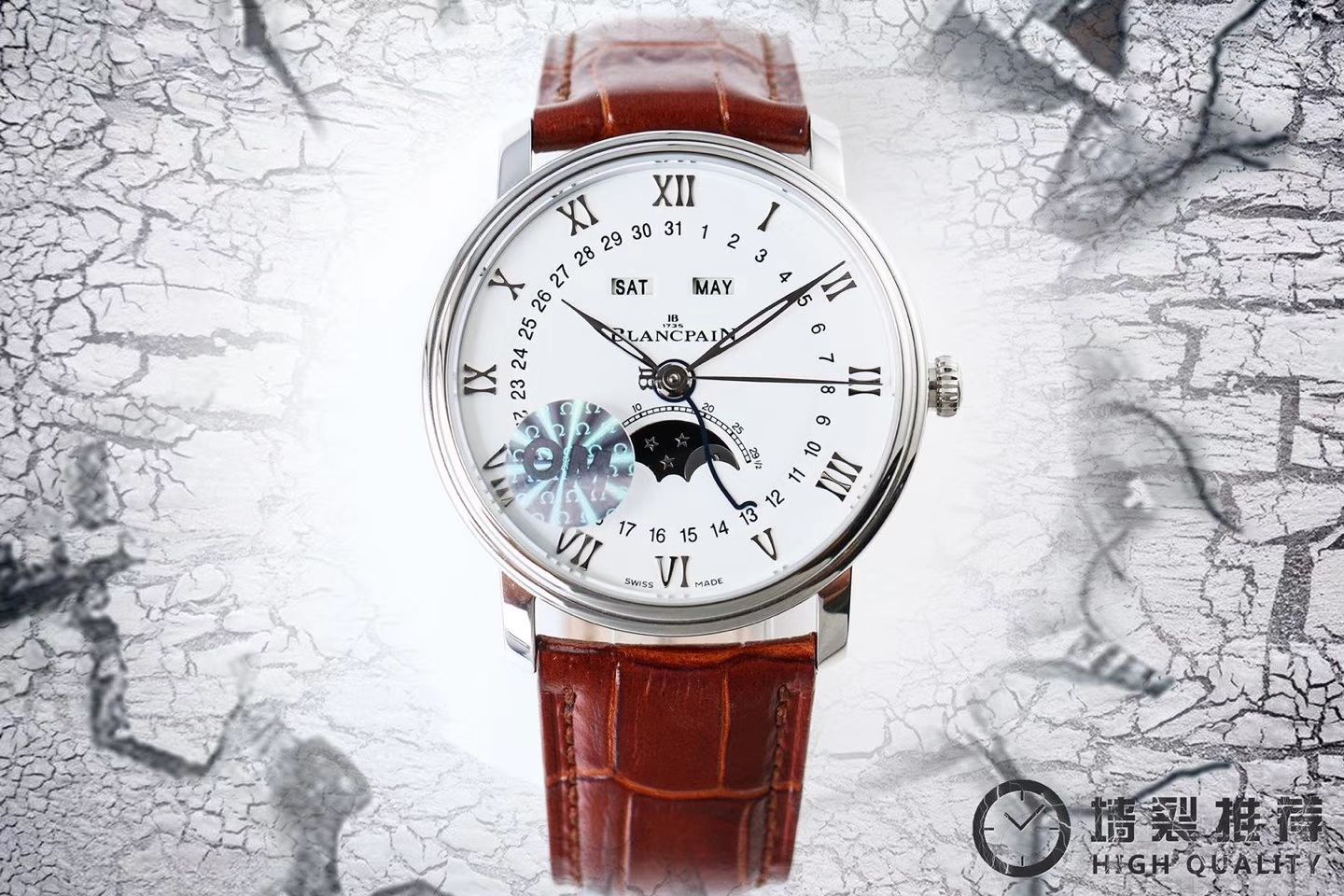 【视频评测OM1:1超A精高仿手表】宝珀经典系列 6654-1127-55B腕表 / BP022