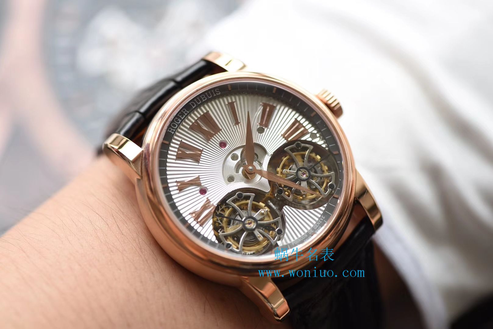 罗杰杜彼致敬系列真双陀飞轮 行业唯一一款搭载双飞轮的顶级复刻高仿腕表 / LJ022