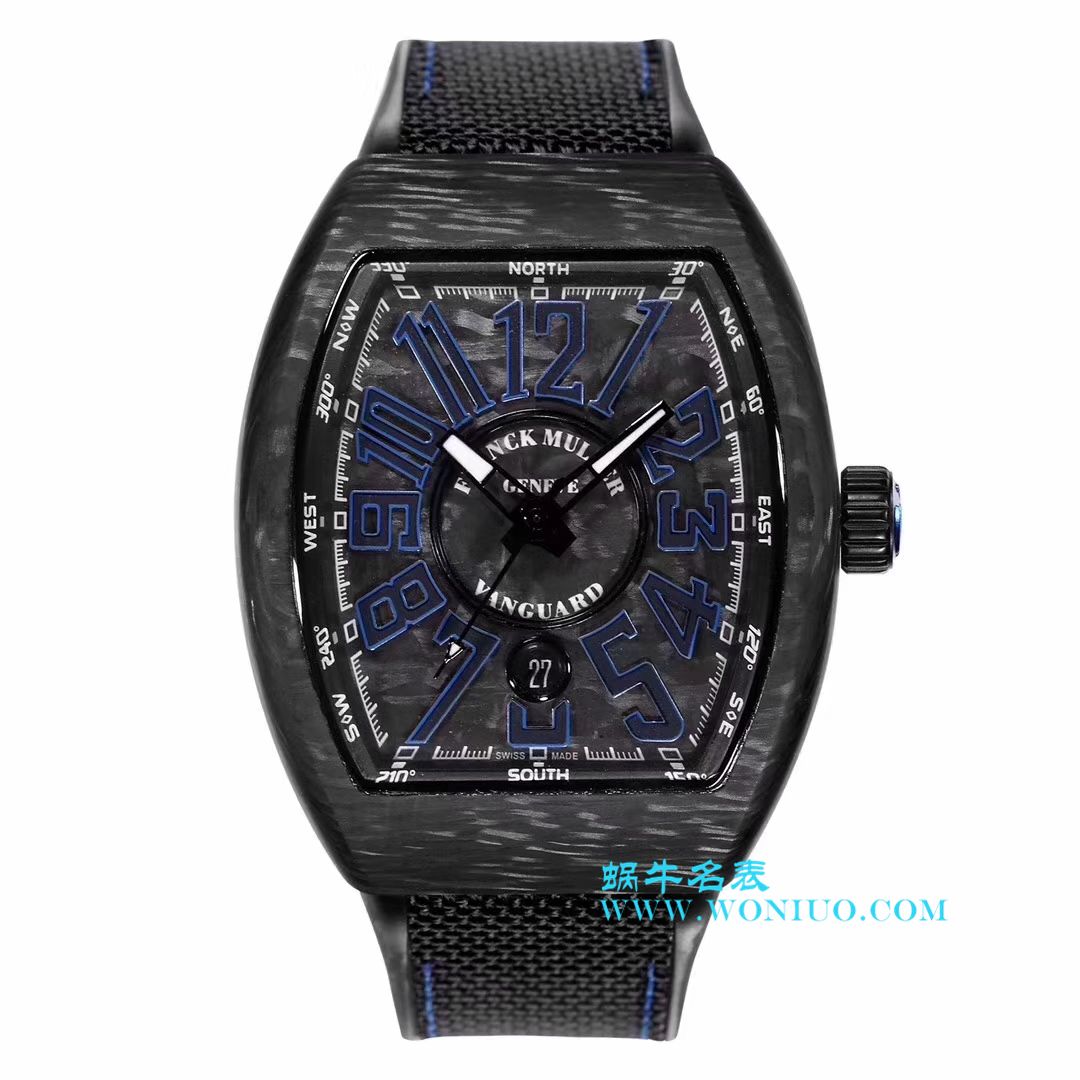 法穆兰FRANCK MULLER复刻高仿再创新作V45在夜幕低垂之时，Vanguard Carbon  fibre 展现充满未来感的外型，令人耳目一新 / FL026