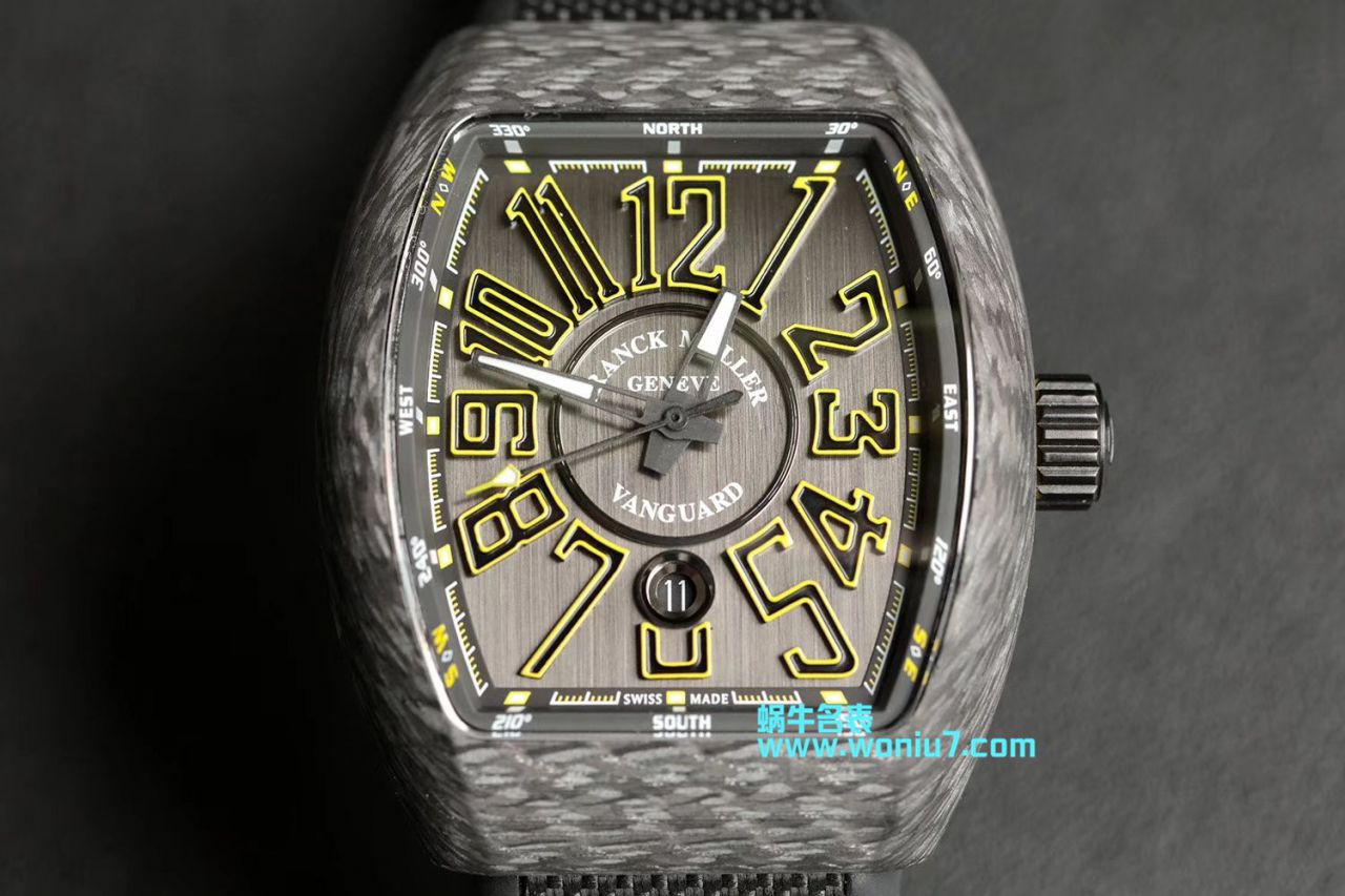 法穆兰FRANCK MULLER复刻高仿再创新作V45在夜幕低垂之时，Vanguard Carbon  fibre 展现充满未来感的外型，令人耳目一新 / FL026