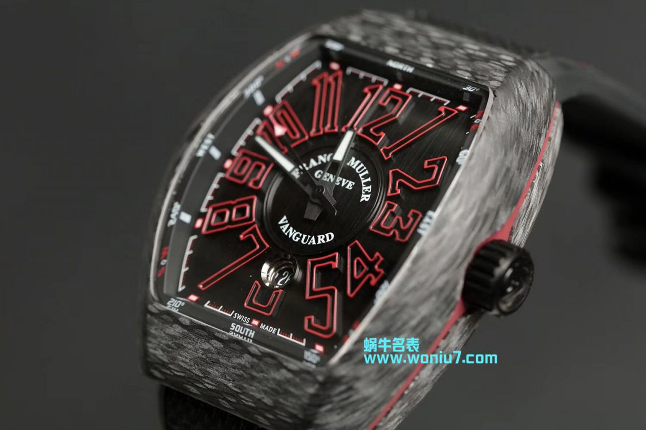 法穆兰FRANCK MULLER复刻高仿再创新作V45在夜幕低垂之时，Vanguard Carbon  fibre 展现充满未来感的外型，令人耳目一新 / FL026