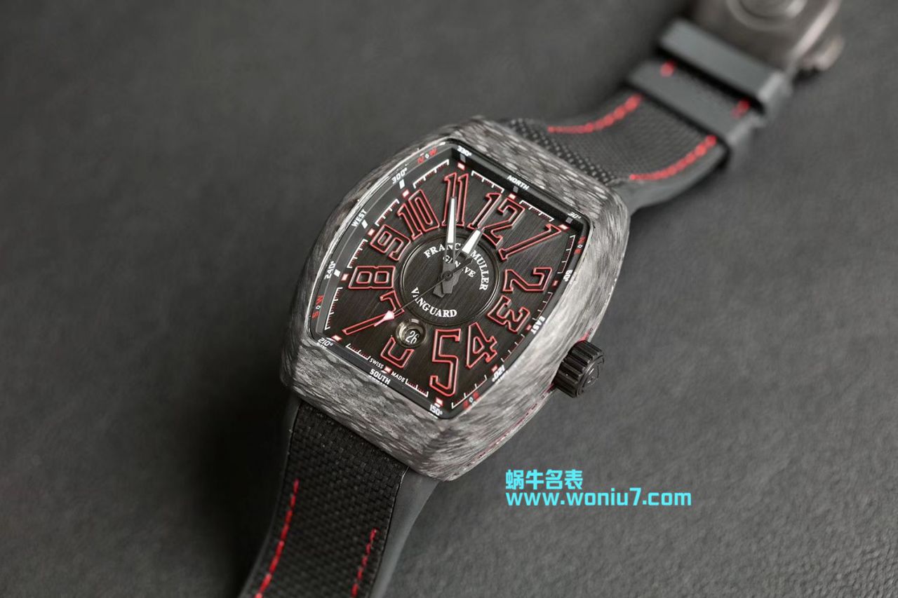 法穆兰FRANCK MULLER复刻高仿再创新作V45在夜幕低垂之时，Vanguard Carbon  fibre 展现充满未来感的外型，令人耳目一新 / FL026