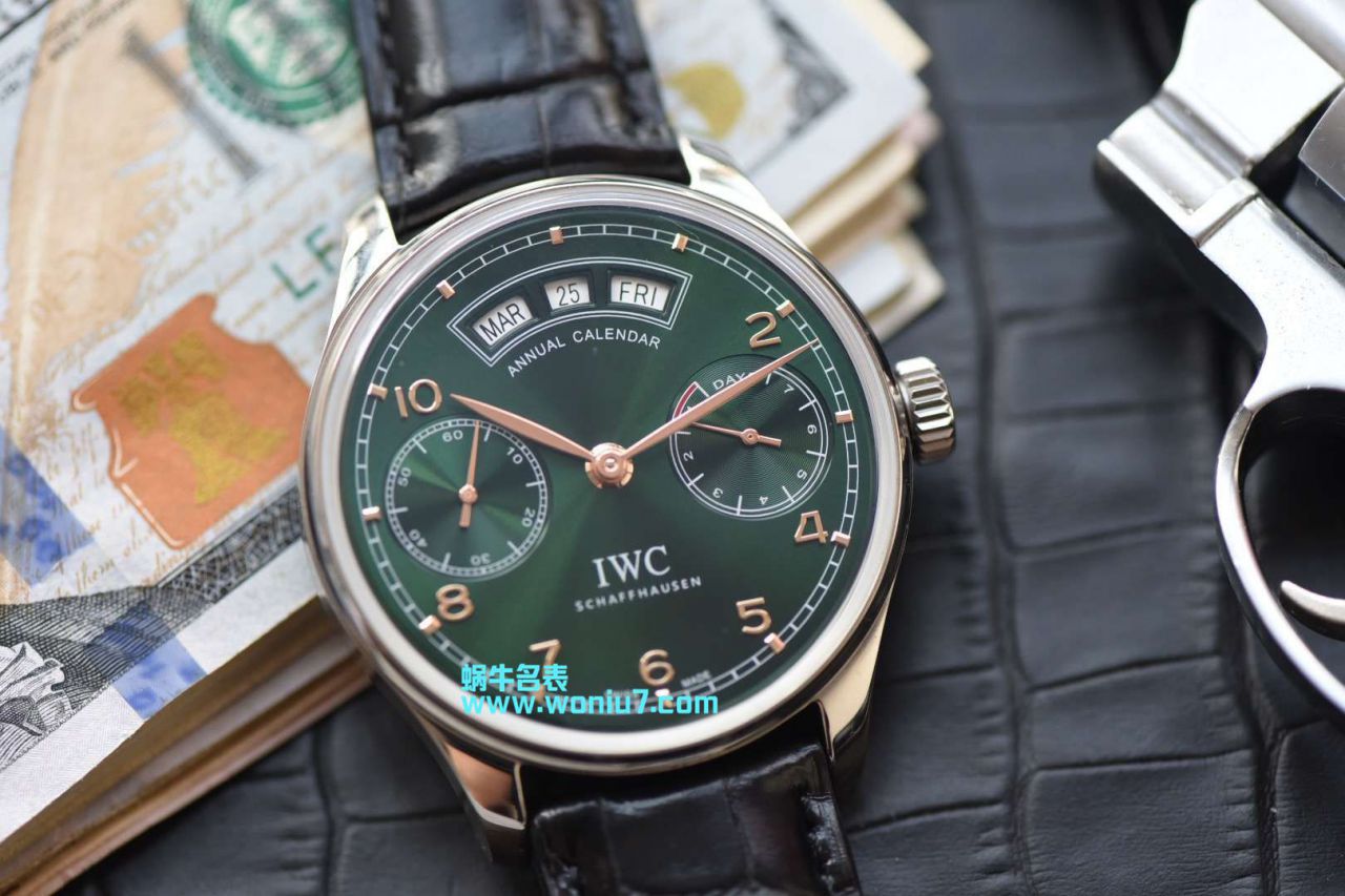 【YL一比一顶级克隆高仿手表】YL最新年历 诱惑绿面万国年历IW503510腕表 / WG173