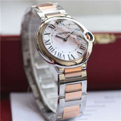 V6工厂～顶级复刻高仿蓝气球鼻祖工厂女装36MM直径间金石英款美艳天然贝母表面