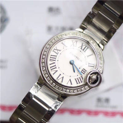 【渠道原单】卡地亚蓝气球系列WE9003Z3腕表28毫米女士真钻石英