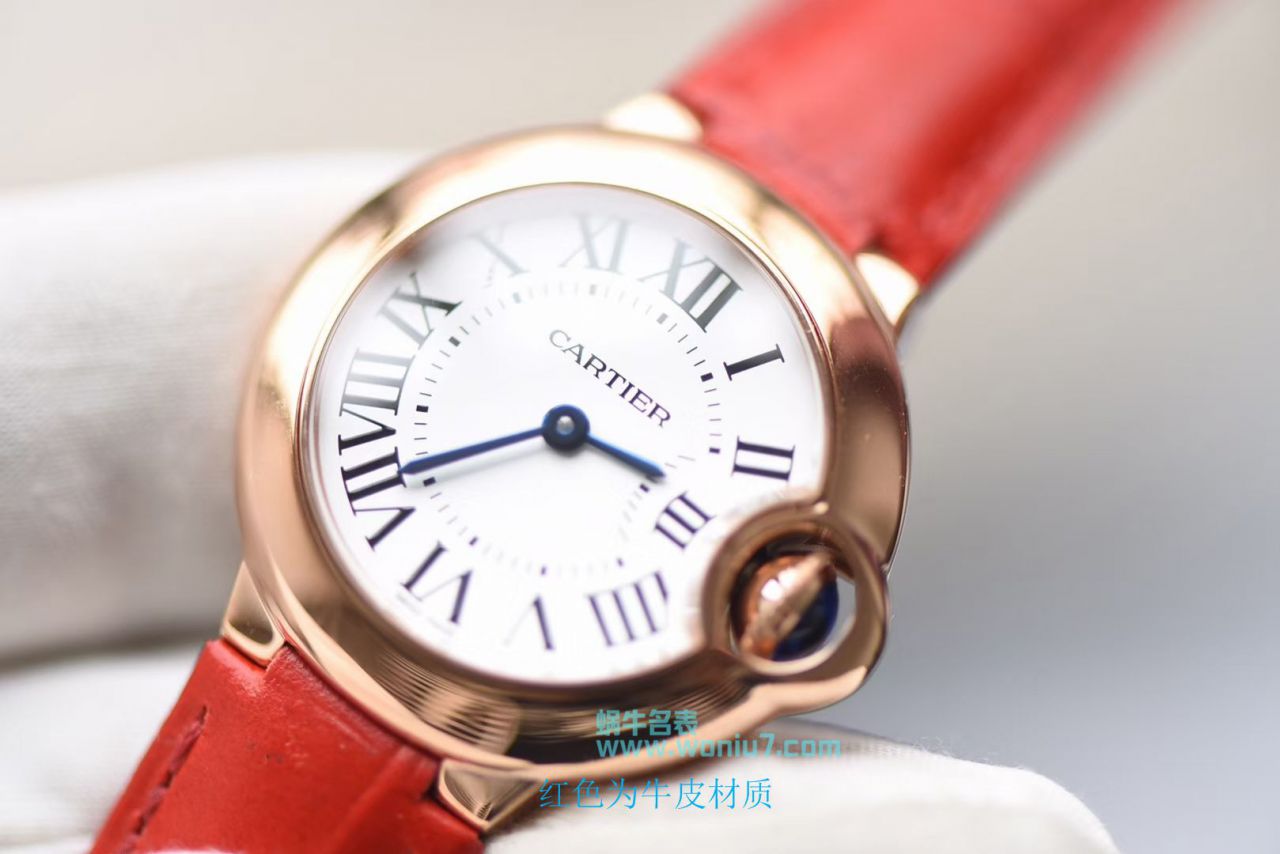 【HBBV6一比一超A高仿手表】卡地亚蓝气球系列小号蓝气球28毫米石英W6900256女士腕表《配鳄鱼皮》 / K139
