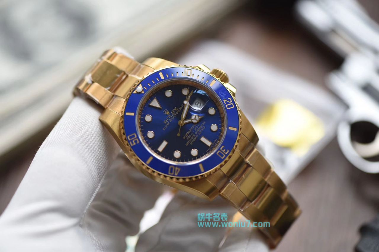 【VR全包真18K黄金款】劳力士潜航者型一比一复刻高仿116618LB-97208腕表 / R262