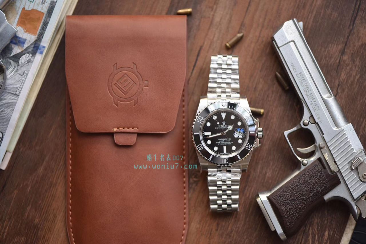 【V9厂出品，搭配五珠链】劳力士潜航者型顶级复刻高仿116610LN-97200 黑盘腕表(黑水鬼)、116610LV-97200 绿盘腕表(绿水鬼) / R268