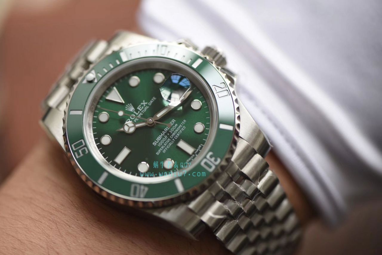 【V9厂出品，搭配五珠链】劳力士潜航者型顶级复刻高仿116610LN-97200 黑盘腕表(黑水鬼)、116610LV-97200 绿盘腕表(绿水鬼) / R268