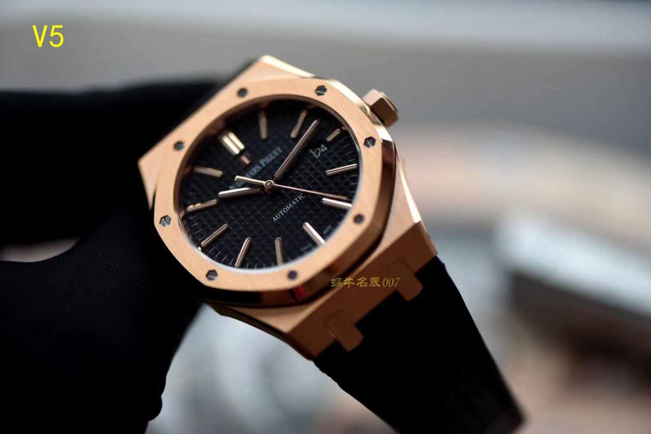 【JF厂1:1复刻高仿手表】爱彼皇家橡树系列15400OR.OO.D002CR.01腕表《真皮表带款》 / AP015