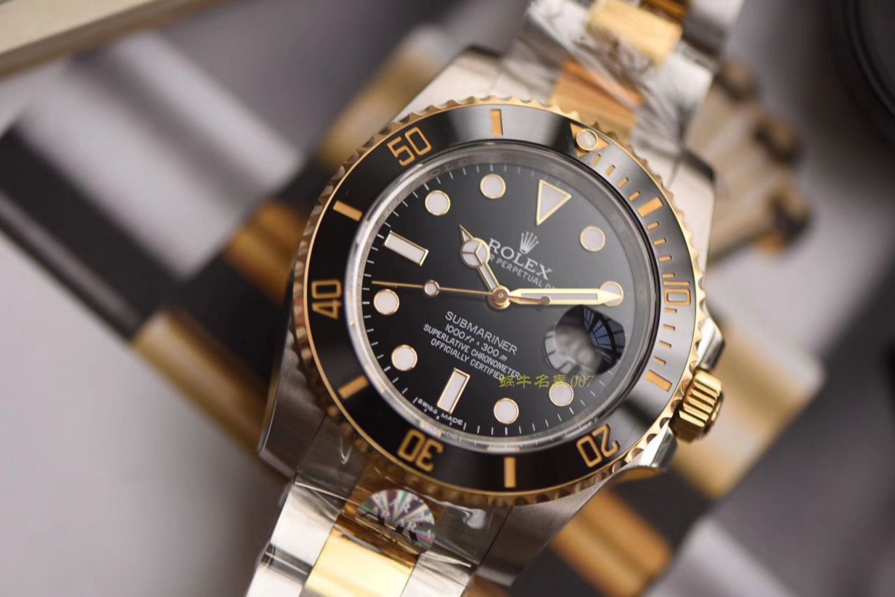 劳力士潜航者型系列116613-LN-97203黑盘腕表【AR一比一复刻高仿间金黑水鬼手表】 / R273