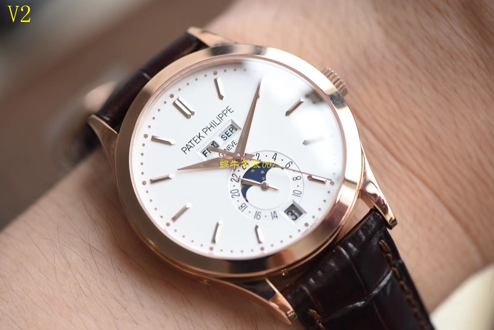 【台湾厂一比一顶级高仿手表】百达翡丽复杂功能计时系列5396R 玫瑰金腕表 / BDBD169