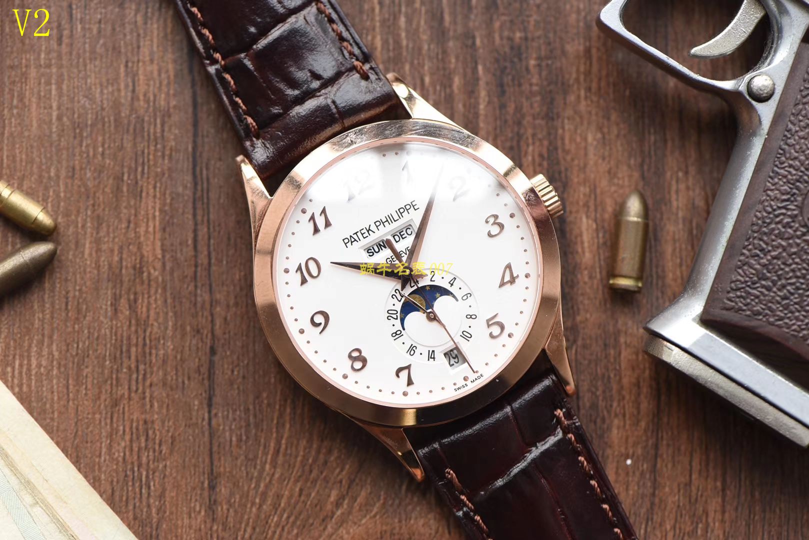 【台湾厂一比一超A高仿手表】百达翡丽复杂功能计时系列5396R-012月相腕表 / BD208