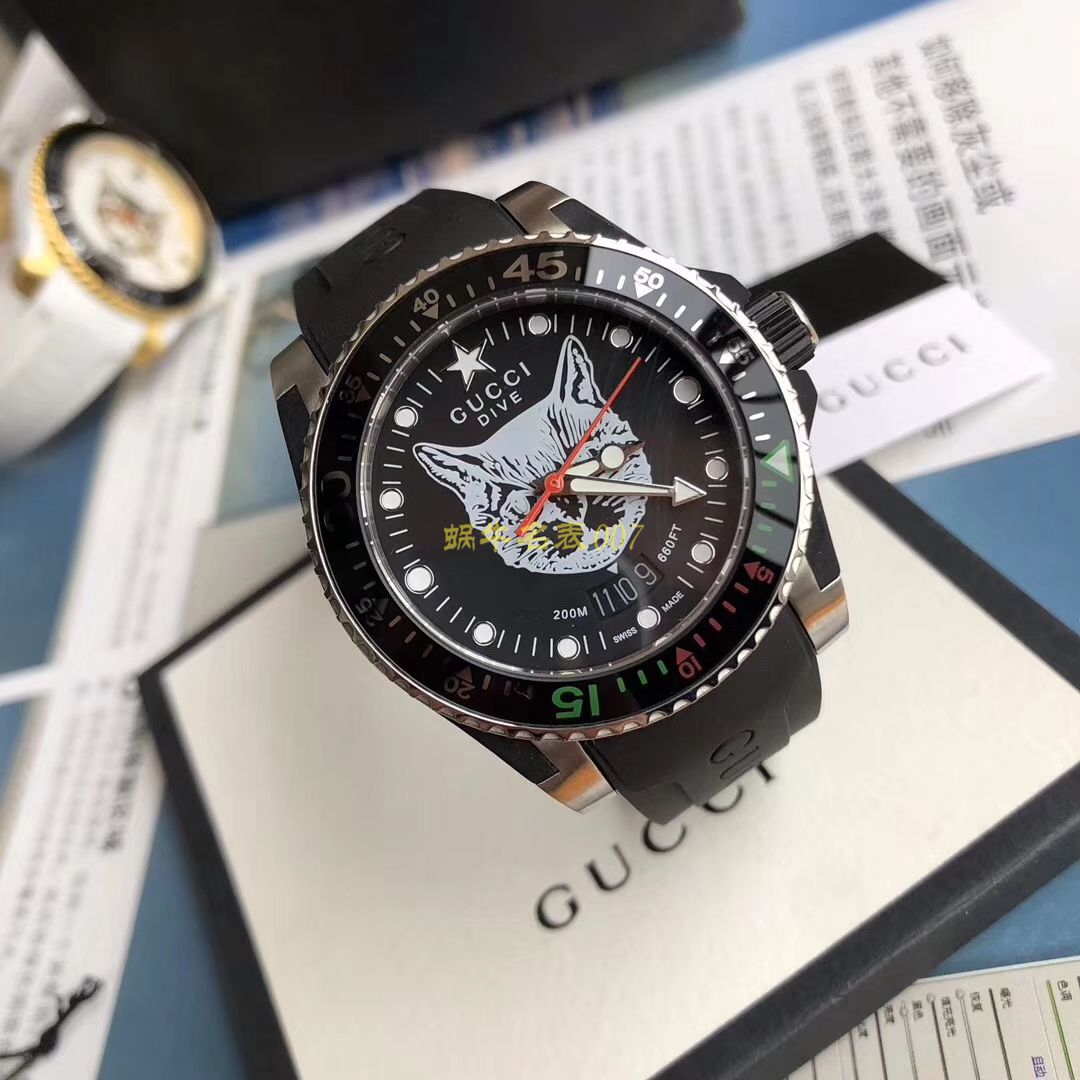 最新款虎头款男女都可以 原单Gucci古驰新款中性潜水表 / GUCCIAB11