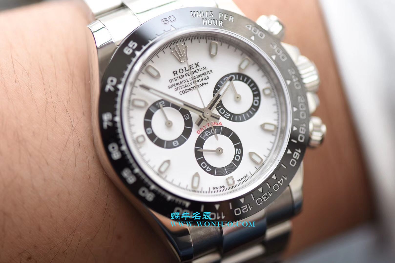 劳力士宇宙计型迪通拿系列116500LN-78590顶级复刻高仿白盘腕表熊猫迪【最新升级版904L迪通拿，速度来秒，N厂神作～原装结构4130迪通拿】 / R296