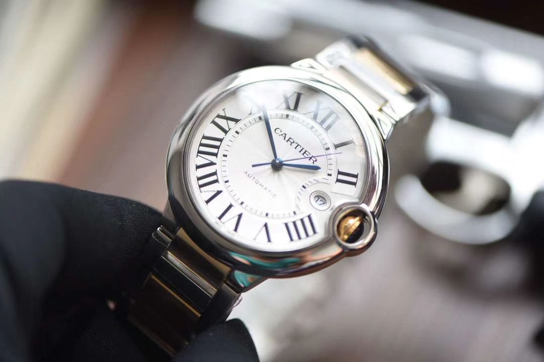 卡地亚蓝气球系列W2BB0022腕表【V9厂一比一高仿手表】V9厂18K包金蓝气球间金款 / K207