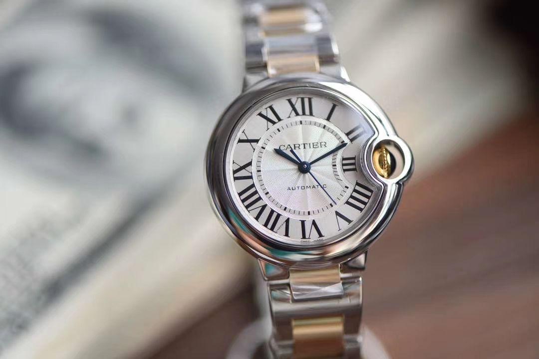 卡地亚蓝气球系列W2BB0002腕表33毫米【V9一比一高精仿女表】V9厂18K包金蓝气球间金款 / K202