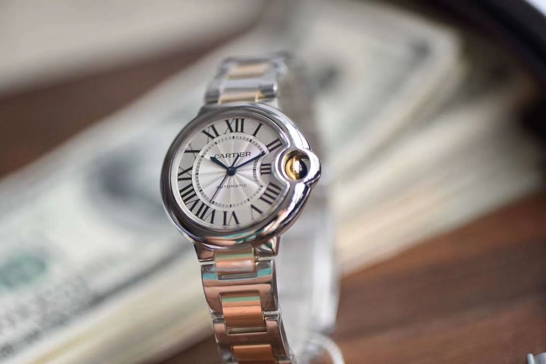 卡地亚蓝气球系列W2BB0002腕表33毫米【V9一比一高精仿女表】V9厂18K包金蓝气球间金款 / K202