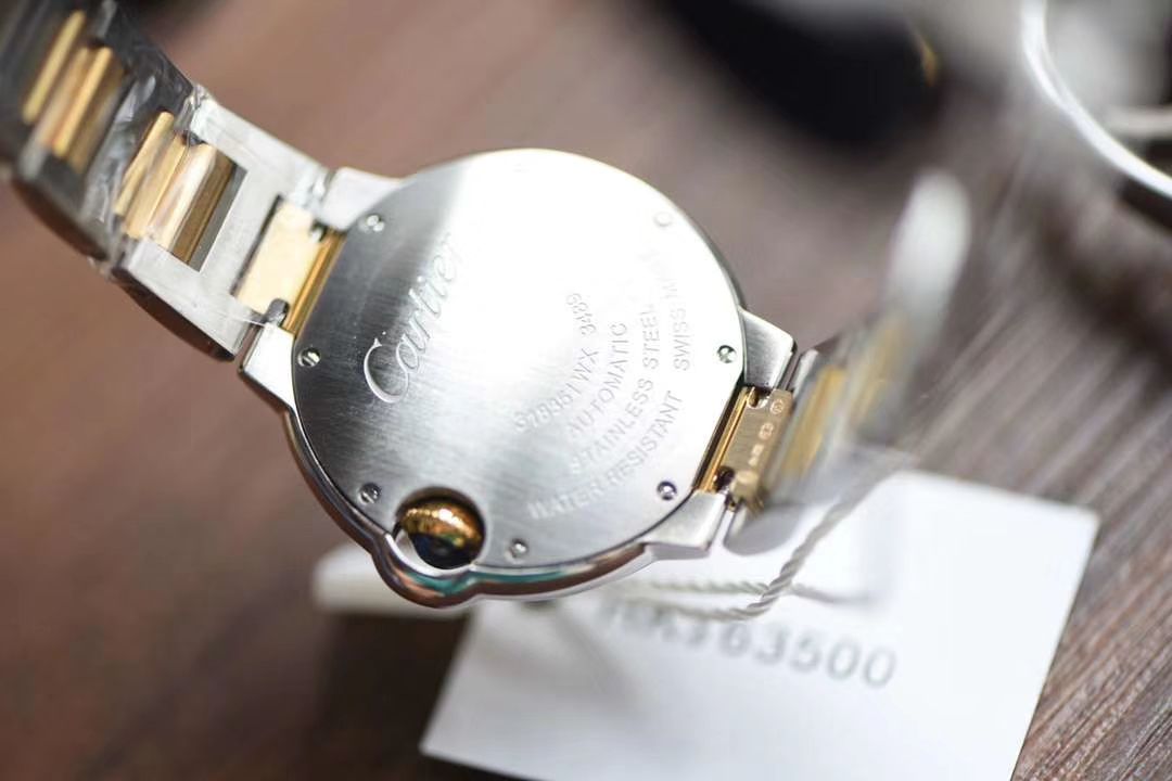 卡地亚蓝气球系列W2BB0002腕表33毫米【V9一比一高精仿女表】V9厂18K包金蓝气球间金款 / K202