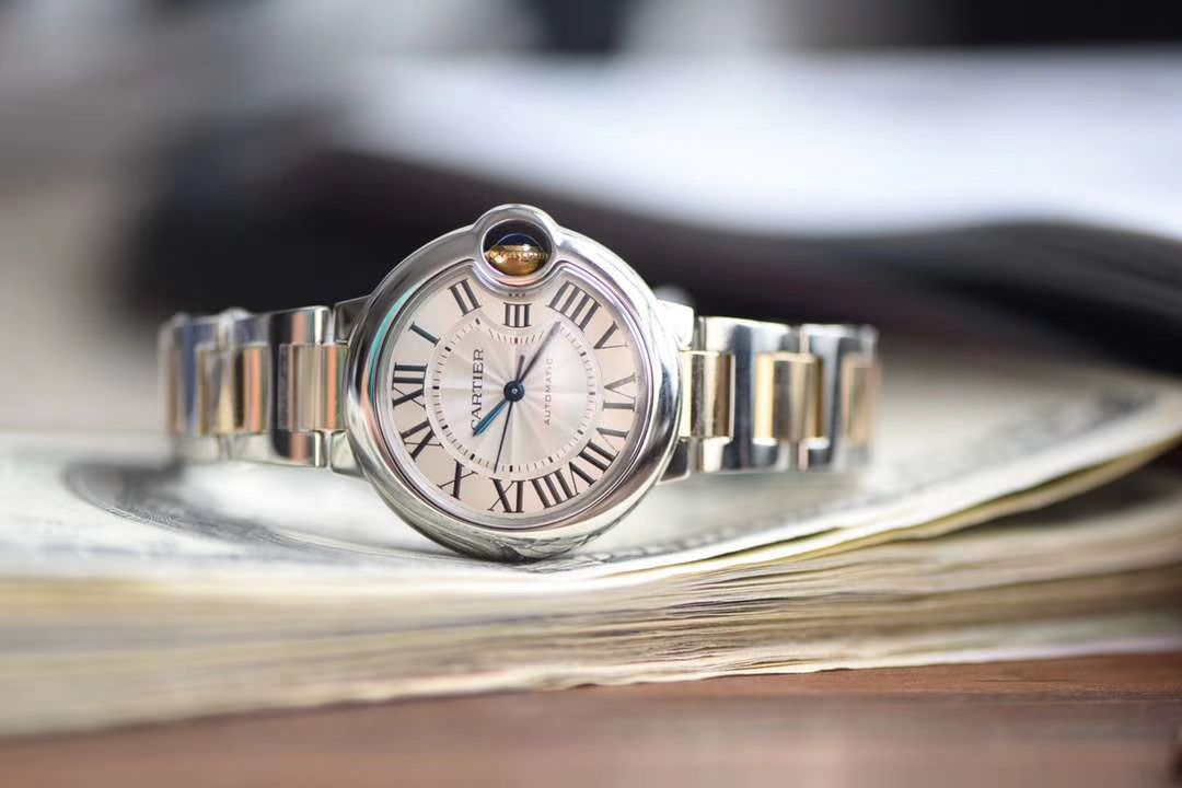 卡地亚蓝气球系列W2BB0002腕表33毫米【V9一比一高精仿女表】V9厂18K包金蓝气球间金款 / K202