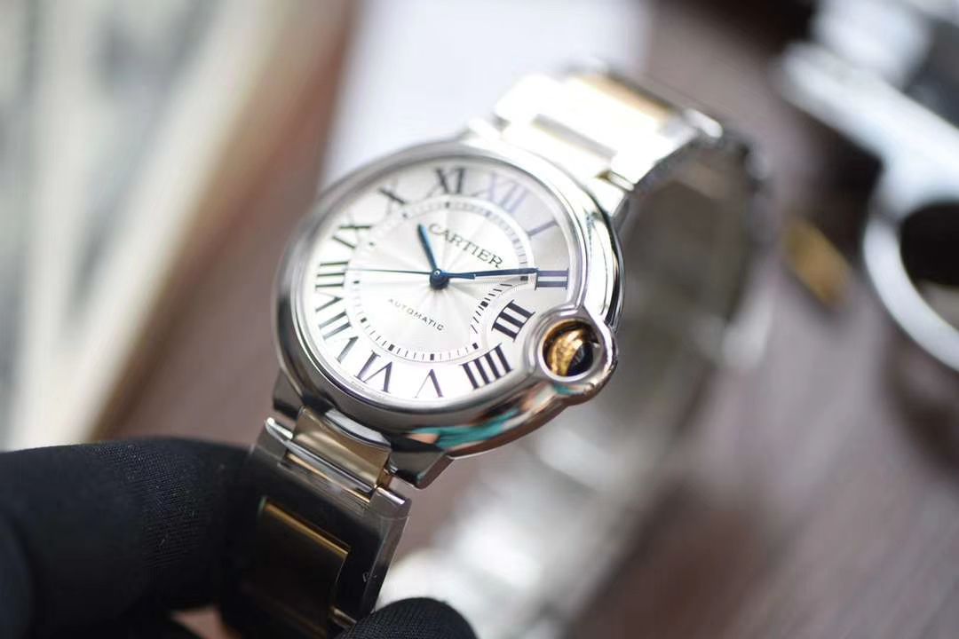 卡地亚蓝气球系列W6920047腕表女装36毫米【V9顶级复刻高仿手表】V9厂18K包金蓝气球间金款 / K203