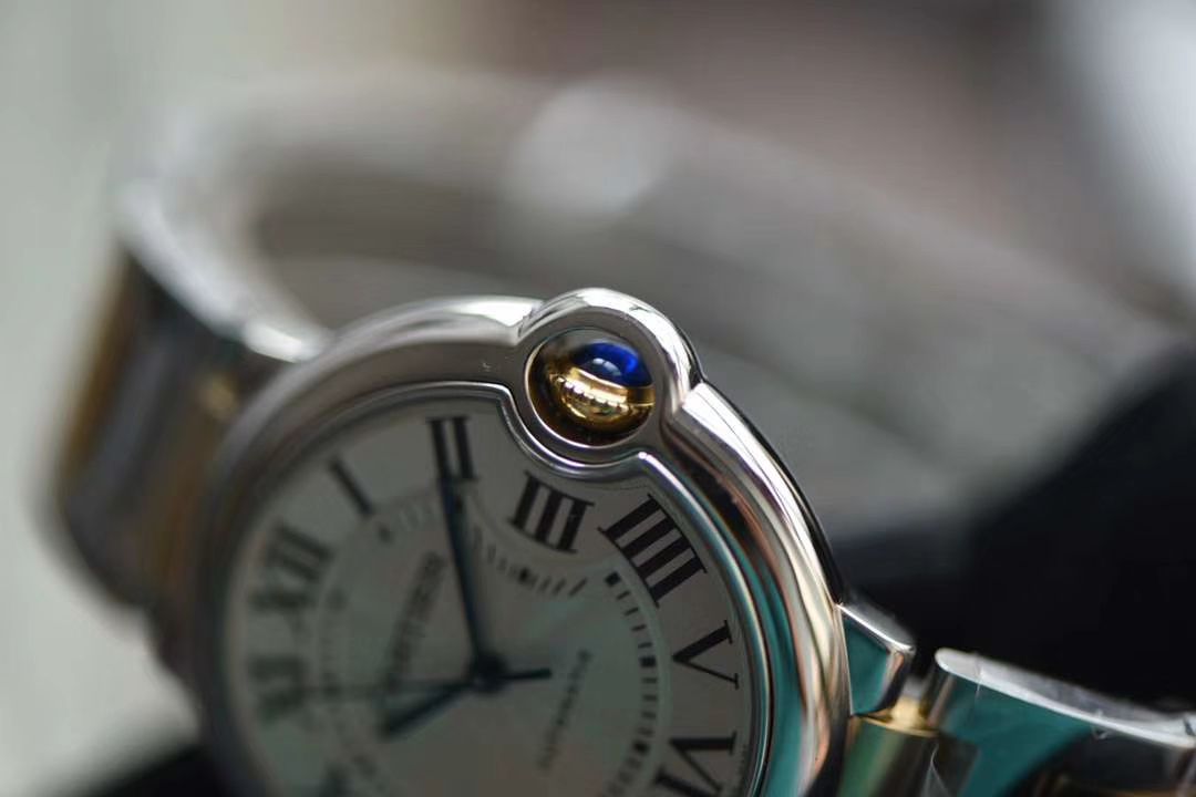 卡地亚蓝气球系列W6920047腕表女装36毫米【V9顶级复刻高仿手表】V9厂18K包金蓝气球间金款 / K203