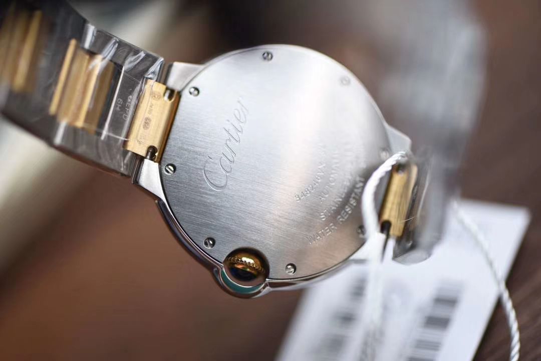 卡地亚蓝气球系列W6920047腕表女装36毫米【V9顶级复刻高仿手表】V9厂18K包金蓝气球间金款 / K203