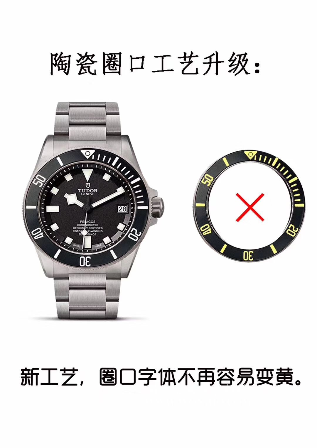 帝舵PELAGOS系列25500TN 钛金属表带腕表【XF一比一复刻高仿黑钛土豆黑面战斧V3版本】 / DT007AMM