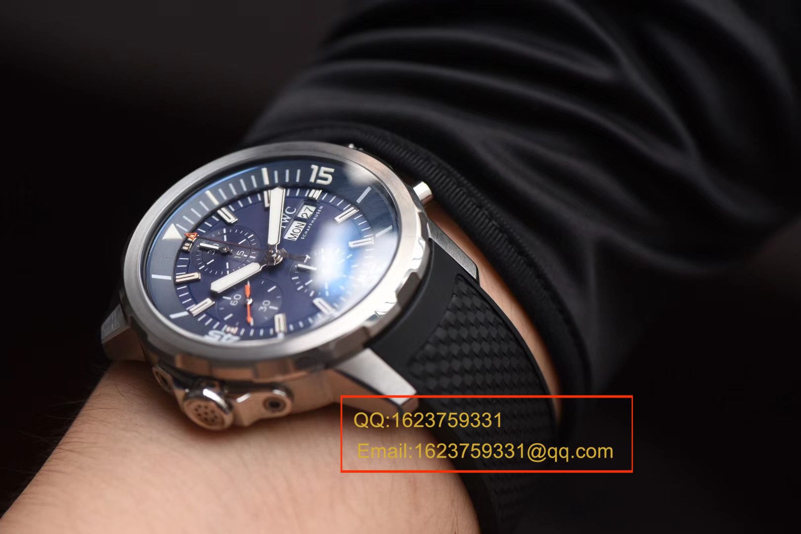 视频评测IWC万国表海洋时计系列IW376805腕表一比一个精仿手表【万国海洋计时系列 雅克-伊夫 库斯托探险之旅特别版】 / WGBD307MM